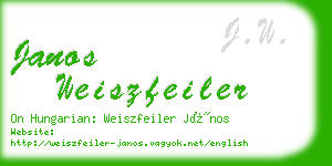 janos weiszfeiler business card